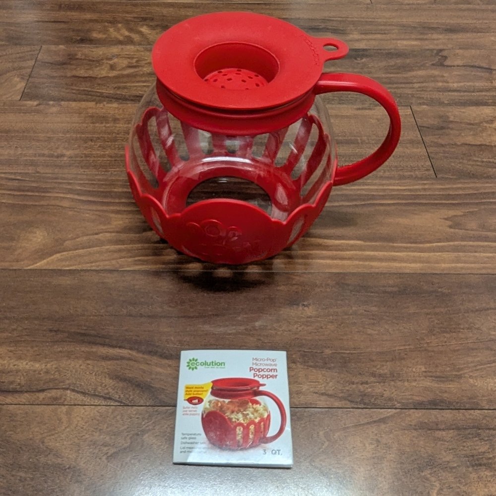 Red Microwave Popcorn Popper